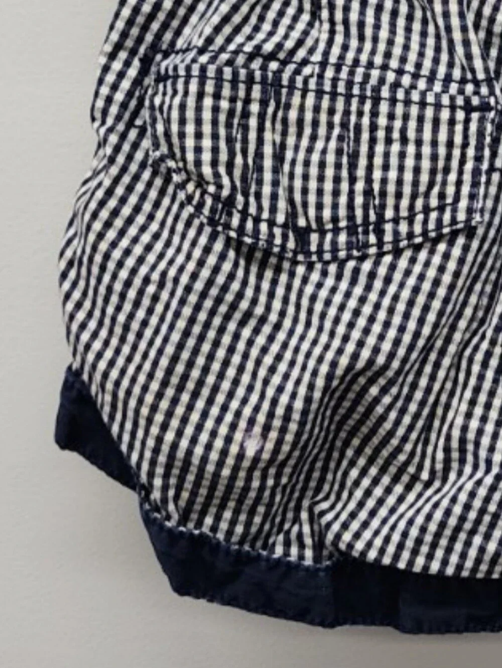OshKosh B’gosh Girls Navy Gingham Ruffle Shorts Size 6